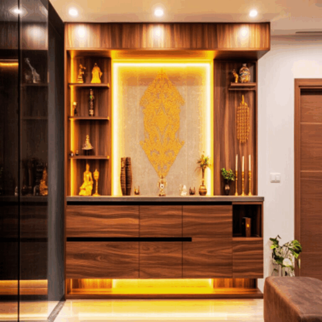 Aluminium cupboards with shelves